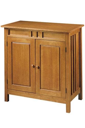 Mission - style Console With 2 Wood Doors