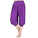 DJT Womens Soft Elastic Waistband Fitness Yoga Herem Cropped Pants