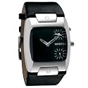 Nixon Banks Leather Men's Watch - Black Dial / Black Leather Band