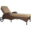 Villanova Single Chaise Lounge Woven Resin Rattan Outdoor Patio