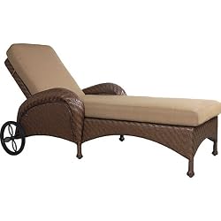 Villanova Single Chaise Lounge Woven Resin Rattan Outdoor Patio