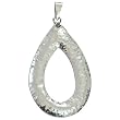 Pendant Necklace with Chain Sterling Silver Jewelry 2.25 inches (spers001pndt)