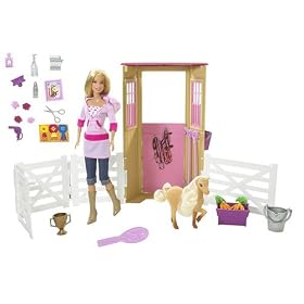 Barbie Doll and Stable by Mattel