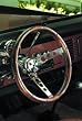Classic Series Classic Foam Steering Wheel 13.5 in. Diameter 3.75 in. Dish Walnut Finish w/Anodized Aluminum Rivets Chrome 3-Spoke Design
