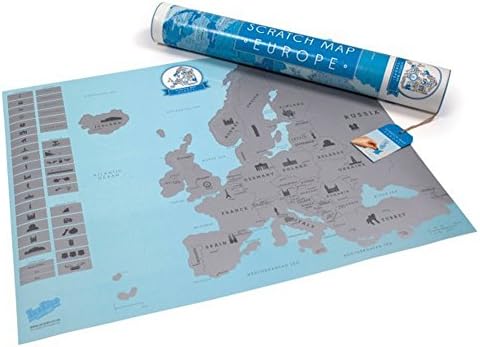 Xuanhe Scratch Europe Map Travel Vacation Personal Mark Decor