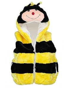 Animal Vest Fashion Hoody Costume For Kids - Bumble Bee Youth Small
