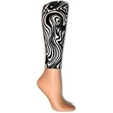 Foot Traffic Black/White Swirl Footless Tights