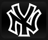 NY Yankees White Sticker Decal