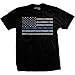Thin Blue Line Flag Normal-Fit T-Shirt, Black, XX-Large
