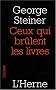 Ceux qui br�lent les livres