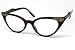 Vintage Cat Eye Clear Sunglasses Eyeglasses Rhinestone Womens Tortoise Brown E13