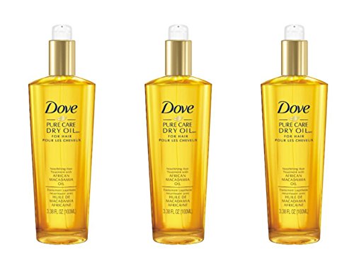 Lot of 3 dove dry oil, pure care nourishing hair treatm…