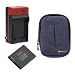 EZOPower Olympus LI-50B Battery + Charger with EU / Car Adapter + Dark Blue Pouch Case for Olympus SZ-15, SZ-16 iHS, TG-830 iHS, TG-630 iHS, TG-620 iHS, XZ-1, SP-800UZ, Stylus Tough 8010