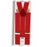 Red Casual Elastic Suspender