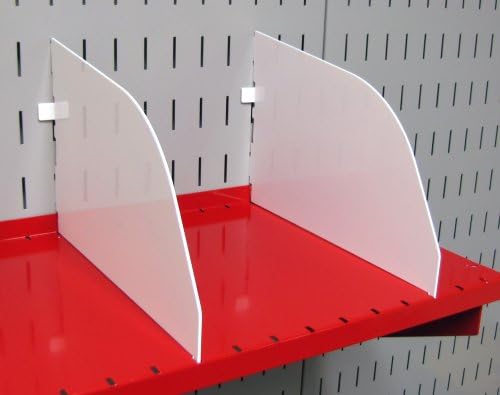 Wall Control Pegboard Shelf Divider for 9in Deep Pegboard Shelf Assembly for use with Wall Control Pegboard and Slotted Tool Board - White