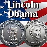 Lincoln Obama Presidential Commemorative Keepsake Coin