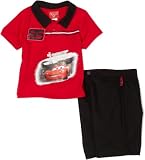 Kids With Character Boys 2-7 Two Piece Cars Set Red