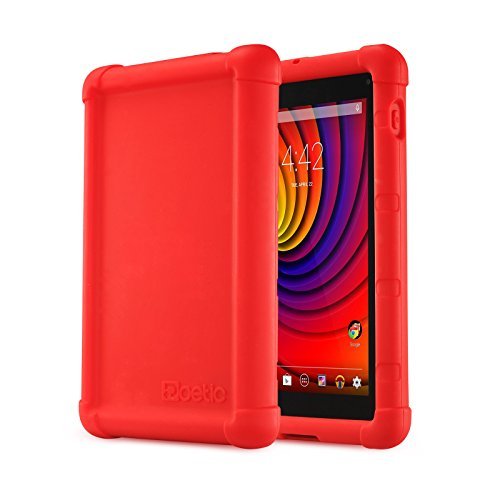 Toshiba Excite Go AT7-C8 Case - Poetic Toshiba Excite Go AT7-C8 Case [TURTLE SKIN Series] - Rugged Protective Silicone Case for Toshiba Excite Go 7.0-inch 8 GB Tablet (AT7-C8) Red (3-Year Manufacturer Warranty from Poetic)