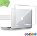 UESWILL 2in1 Glossy Crystal Clear See Through Hard Shell Case with Silicone Keyboard Cover for MacBook Pro 13