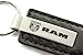 Dodge Ram Gun Metal Carbon Fiber Leather Key Chain Metal