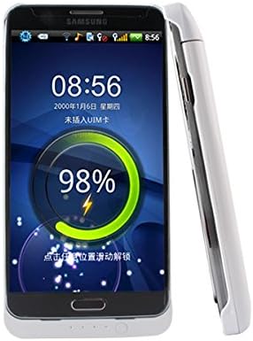 ShineFuture Rechargeable 4200MAH Backup Battery Power Bank Charger Case with Viewing Stand for Samsung Galaxy Note III 3 N9000 (White)