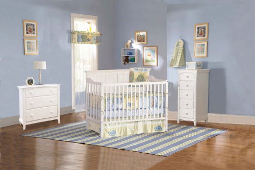 Discount First Choice Cape Cod III 4 in 1 Convertible Crib, White
