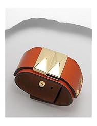 Orange Leather Bracelet