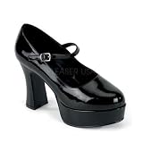 FUNTASMA by Pleaser Maryjane-50X Womens Halloween Costume Platform Heels Shoes Black WIDE WIDTH
