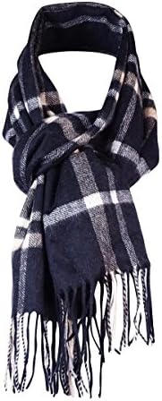 Charter Club Cashmere Exploded Plaid Signature Muffler Scarf Black
