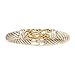 18K Yellow Gold and Sterling Silver Italian Bracelet