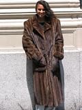 SPORTY LUNA MINK FUR COAT sz14 #3526