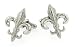 JJ Weston Etched Fleur de Lis cufflinks with presentation box. Made in the USA