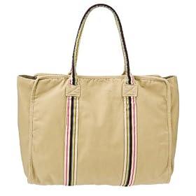 Click here to buy Xhilaration® Striped Zip-Top Tote - Tan by Xhilaration.