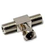Sat-Adapter T-St�ck Verteiler 1-x F-Stecker / 2-x F-Kupplungvon "Transmedia"