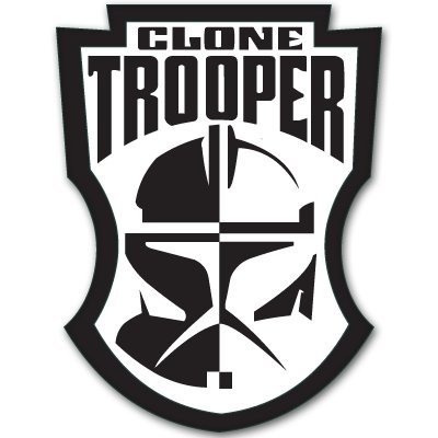  Star Wars Clone Trooper badge bumper sticker 4" x 5"