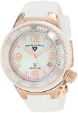 Swiss Legend Womens 11844-WWRA Neptune White Mother-Of-Pearl Dial Silicone Watch with Ceramic Case