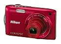 Nikon Coolpix S3300 Digital Camera - Red (16MP, 6x Optical Zoom) 2.7 inch LCD
