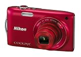 Nikon Coolpix S3300 Digital Camera - Red (16MP, 6x Optical Zoom) 2.7 inch LCD