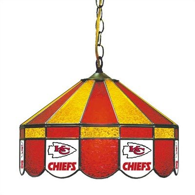 Kansas City Chiefs Stained Glass Pub Light Style: Swag