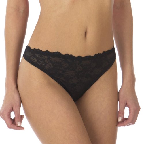 Gilligan & O'Malley Lace Thong - Ebony