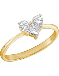 0.52CTW DIAMOND LADIES HEART RING