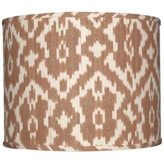Camel and Cream Ikat Lamp Shade 12x12x10 (Spider) Camel and Cream Ikat Lamp Shade 12x12x10 (Spider)