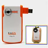 ProDV Cam Aqua-501-Orange 12MP Max 8x Digital Zoom Digital Camcorder with Flip USB arm (waterproof case included)