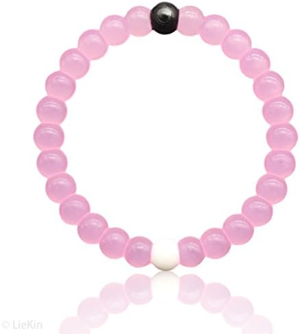 Liekin Power Balance Bracelet Silicone Beads Good for Health Eco Friendly-Pink(M)