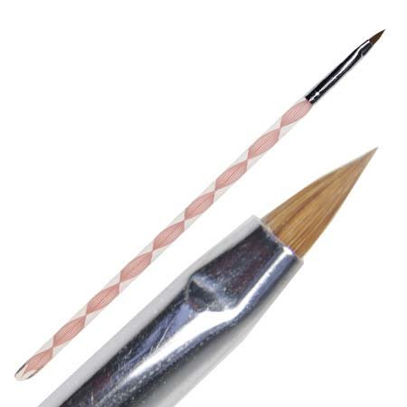 Gel- und Acrylpinsel - Rosa - Gr&ouml;&szlig;e 2 Preisvergleich