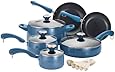 Paula Deen Signature Porcelain Nonstick 15-Piece Cookware Set, Blueberry Speckle