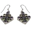 Earrings Set Sterling Silver Multi Gemstone Jewelry 1.5 inches (erg141)