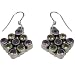 Earrings Set Sterling Silver Multi Gemstone Jewelry 1.5 inches (erg141)
