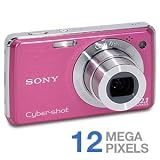 Sony Cybershot DSC-W220 12MP Digital Camera with 4x Optical Zoom with Super Steady Shot Image Stabilization (Light Pink)