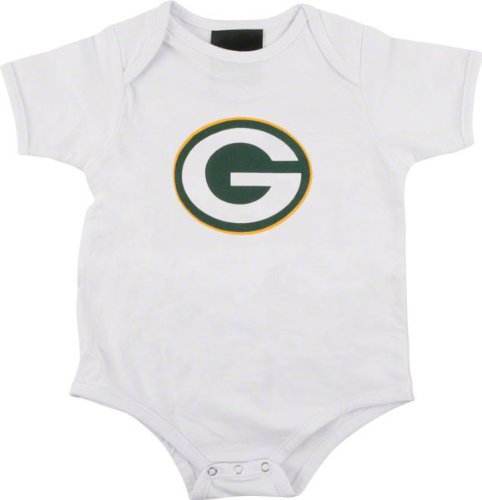 Green Bay Packers Newborn White Reebok Logo Creeper